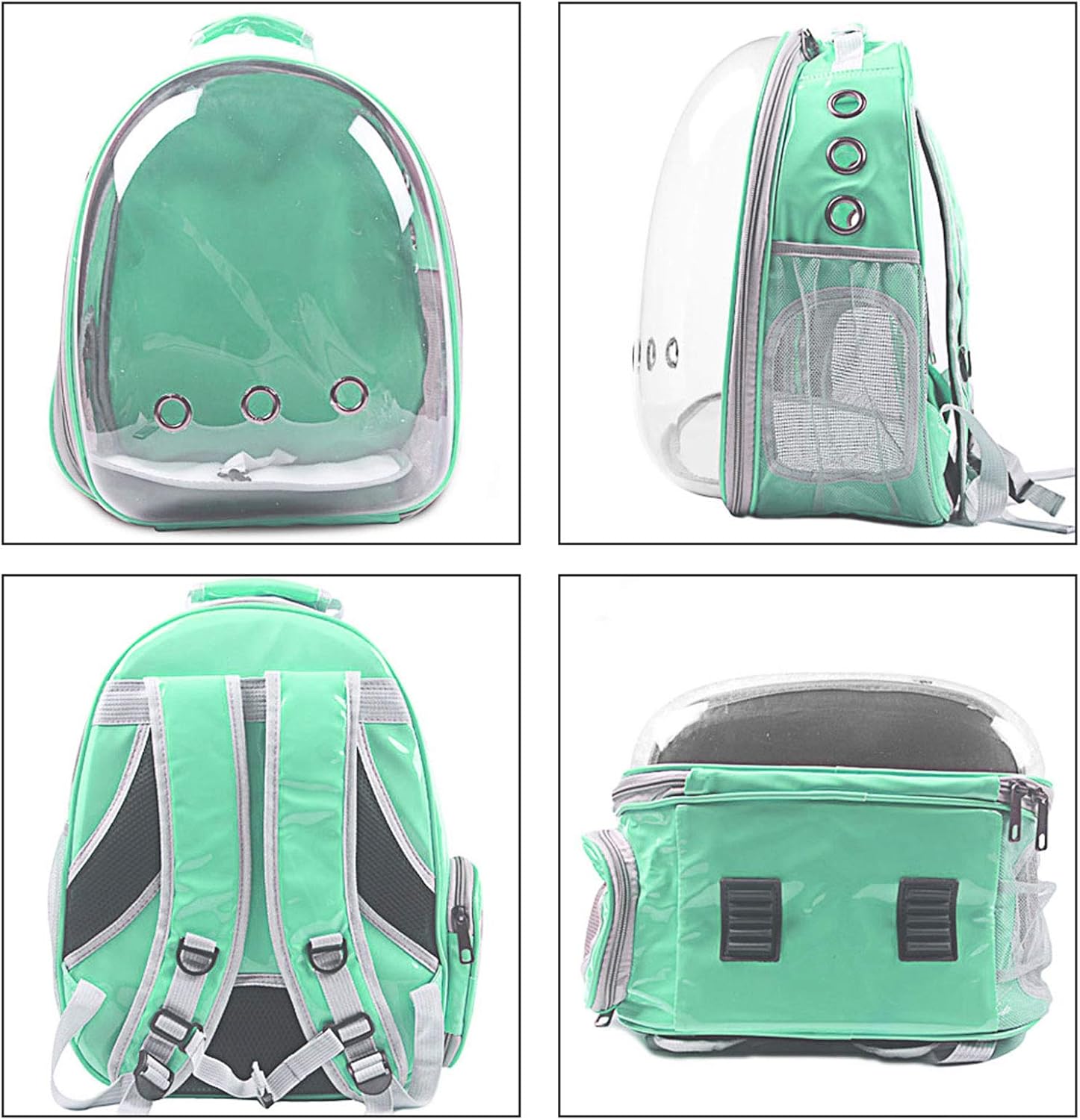 BEIKOTT Cat Backpack Carriers, Pet Bubble Backpack for Cats Puppy Dogs and Birds, Premium Leather Cat Backpack, Airline-Approved, Ventilate Transparent Capsule Carrier for Travel/Hiking/Outdoor Use