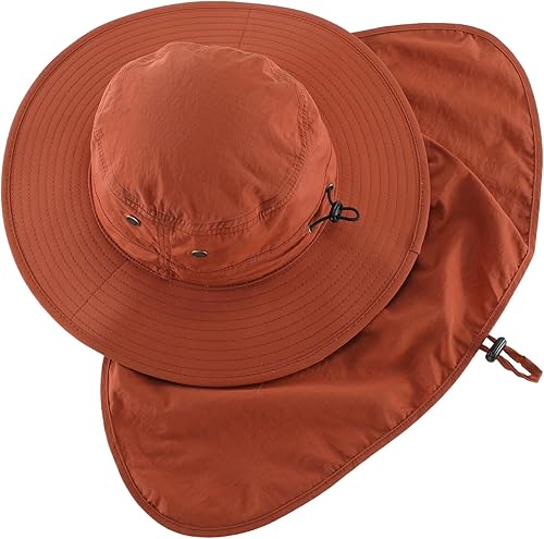 Miniatura 118 de Home Prefer Sombrero para sol para el aire libre con protección UV, secado rápido, unisex con solapa para proteger el cuello Gris cenizo