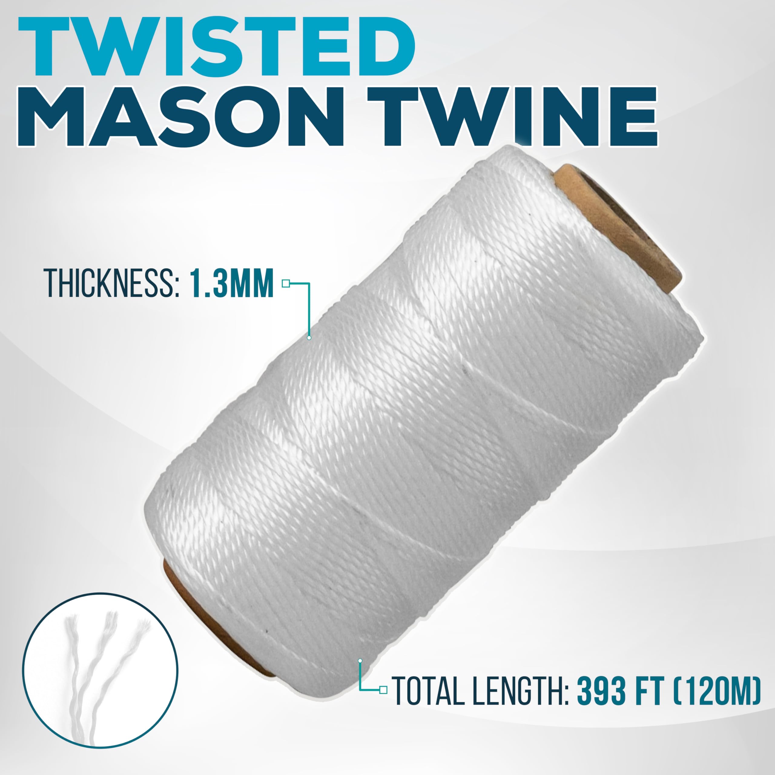 Task Tools T27219 500-Foot Braided Nylon Construction Line – Highly Visible Fluorescent Colors