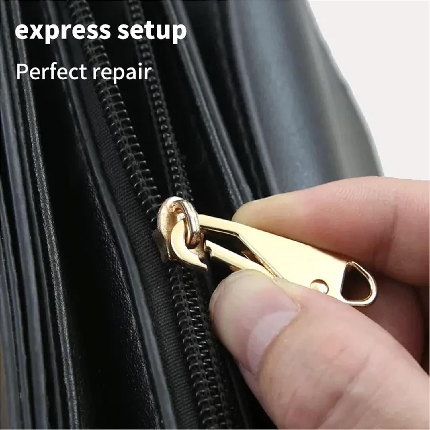 Zipper Pull Replacement 80PCS Metal Zipper, Head, Charms Pulls(Bronze)