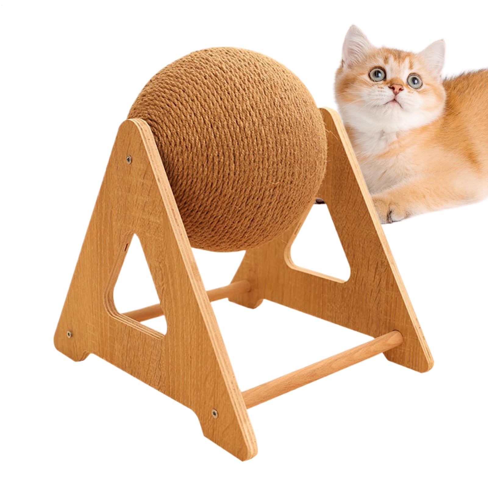 Jouet à gratter pour chat avec fonction rotative et balle pour petits animaux de toutes tailles