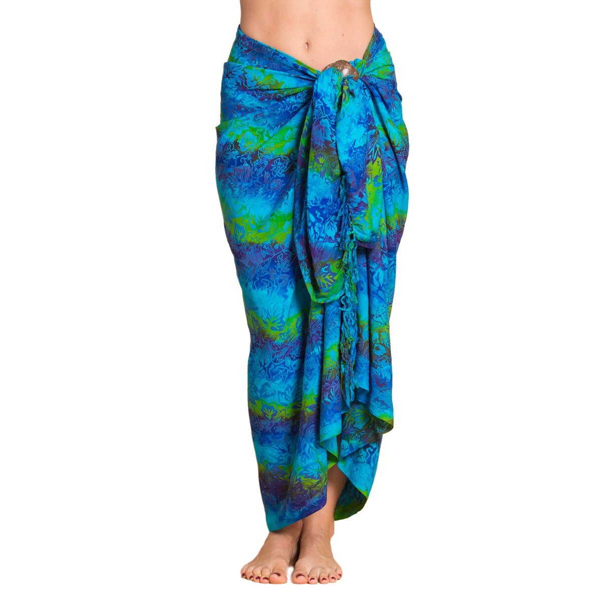 PANASIAM pareo para hombres y mujeres I 100% hecho a mano en Indonesia: cada tela es única I Falda envolvente opaca, también extra grande I Batik con colores textiles alemanes I Toalla de playa