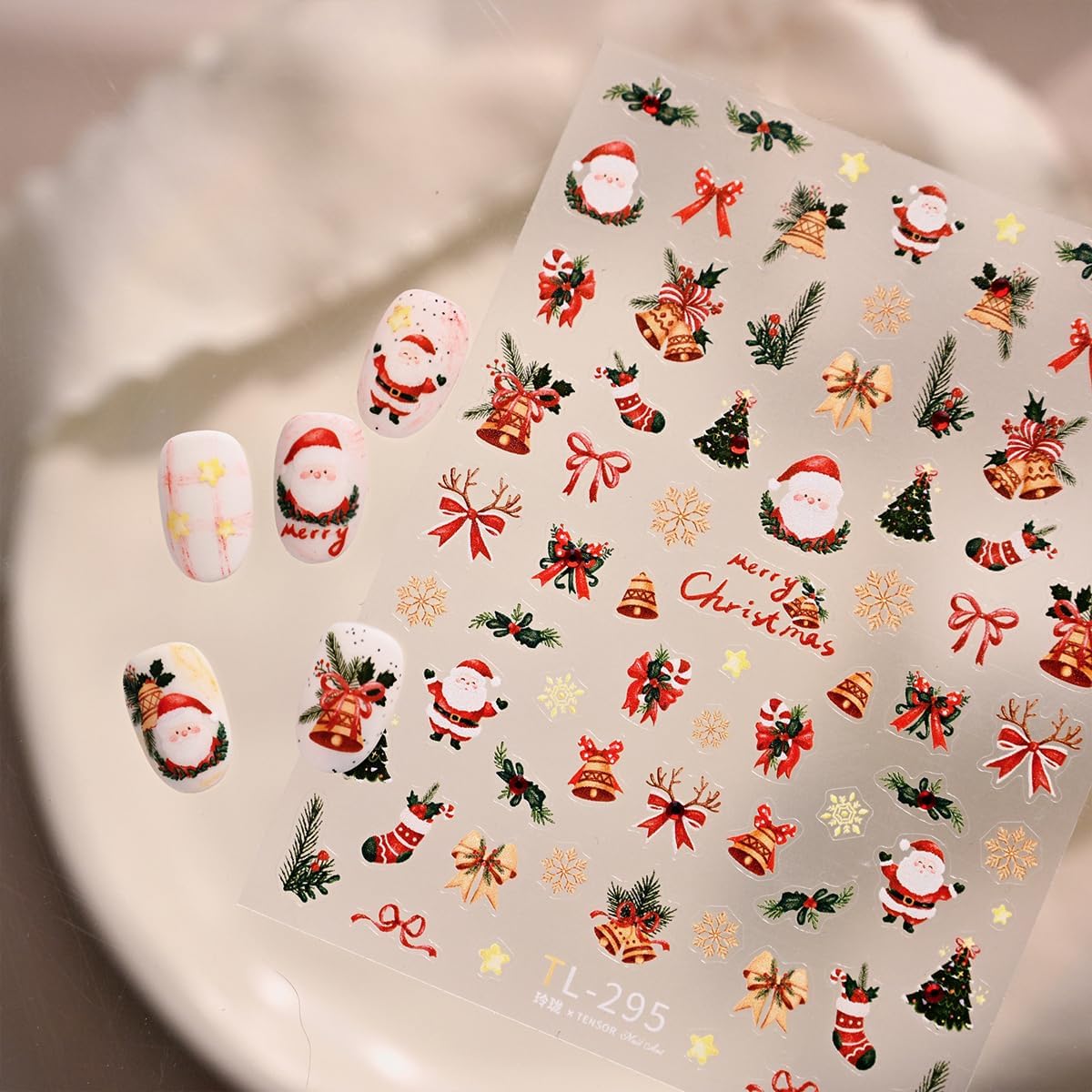 Christmas Nail Art Stickers 5D Embossed Christmas Nail — free download