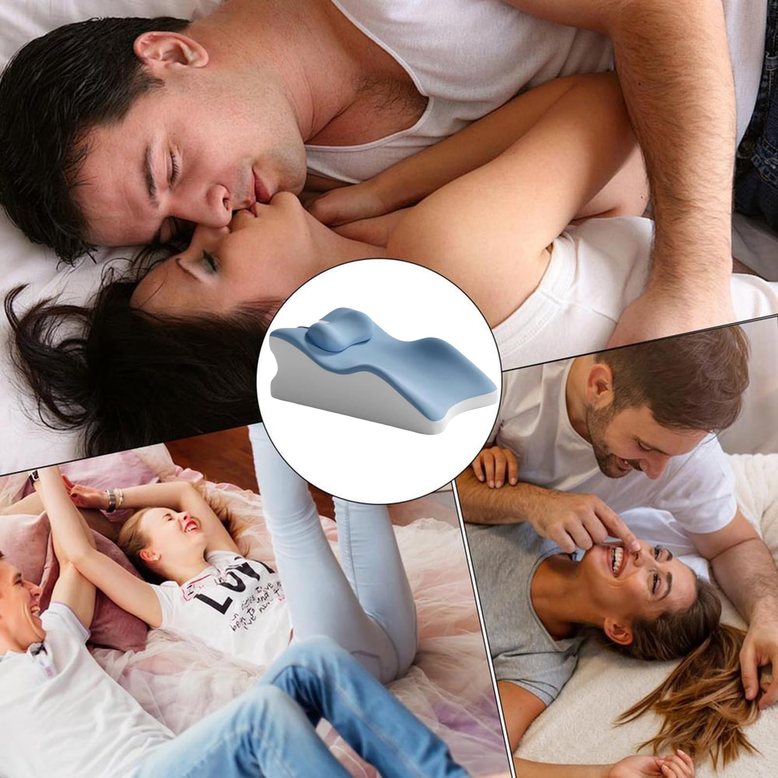 Almohada sexual para parejas, almohada sexual multifuncional para la interacción, cojín lumbar ergonómico para la postura, cojín para glúteos, almohada de espuma viscoelás(Size:60*36*22cm,Color:Beige)