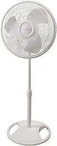 Lasko 2520 Oscillating Stand Fan,White 16 Inch