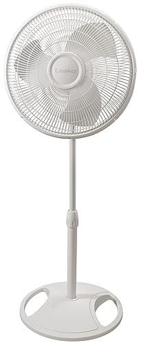 Lasko 2520 Oscillating Stand Fan,White 16 Inch - Fan