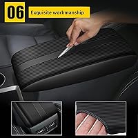 Vista 7 de AOMSAZTO - Reposabrazos de fibra de carbono para Jeep Grand Cherokee 2011, 2012, 2013, 2014, 2015, 2016, 2017, 2018, 2019, 2020, 2021, color negro