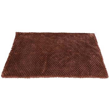 Sleep Bed Mat, Pet Throw Blanket Soft and Warm Fluffy for Multiple Use for Pet Cushion(Coffee, L-100 * 80cm)