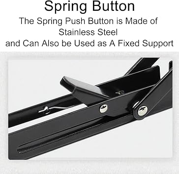 Folding Shelf Brackets, RV Table Base Mount, RV Wall Mounted Table Leg, 2Pcs Collapsible Triangle Shelf Bracket, Space Saving(17x40cm/6.7x15.7in)