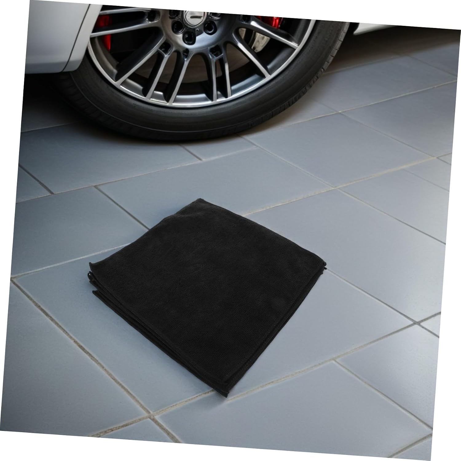 Vaguelly 10pcs Microfiber Cleaning Cloths for Car Exterior Cleaner Towel Black 12x12in Versatile Cleaning Performance for Car Wash and Deep Clean Tasks