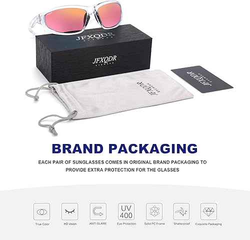 Vista 38 de Polarized Sunglasses for Men and Women, Sports Wrap Around Running Fishing Sun Glasses UV400 Protection RFS8202