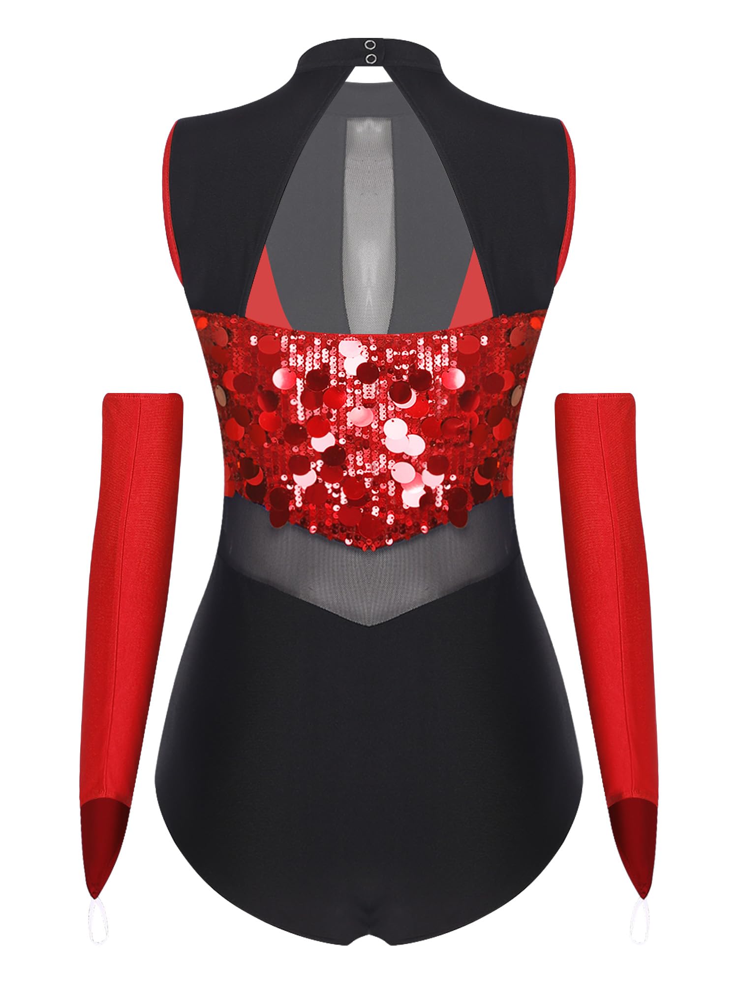 dPois Justaucorps Danse Femme Body Danse Latine Pour Dames Robe Latine Scintillante Pour Dames Paillettes Scintillantes Dos Découpé Concert