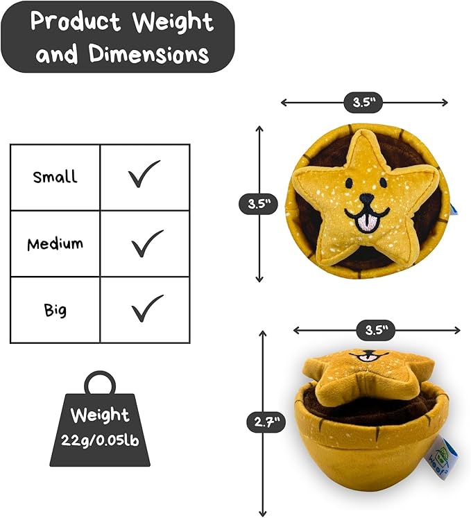 Juguete para Perro Navideño Mince Pie con Squeaky y Crinkle miniatura 5