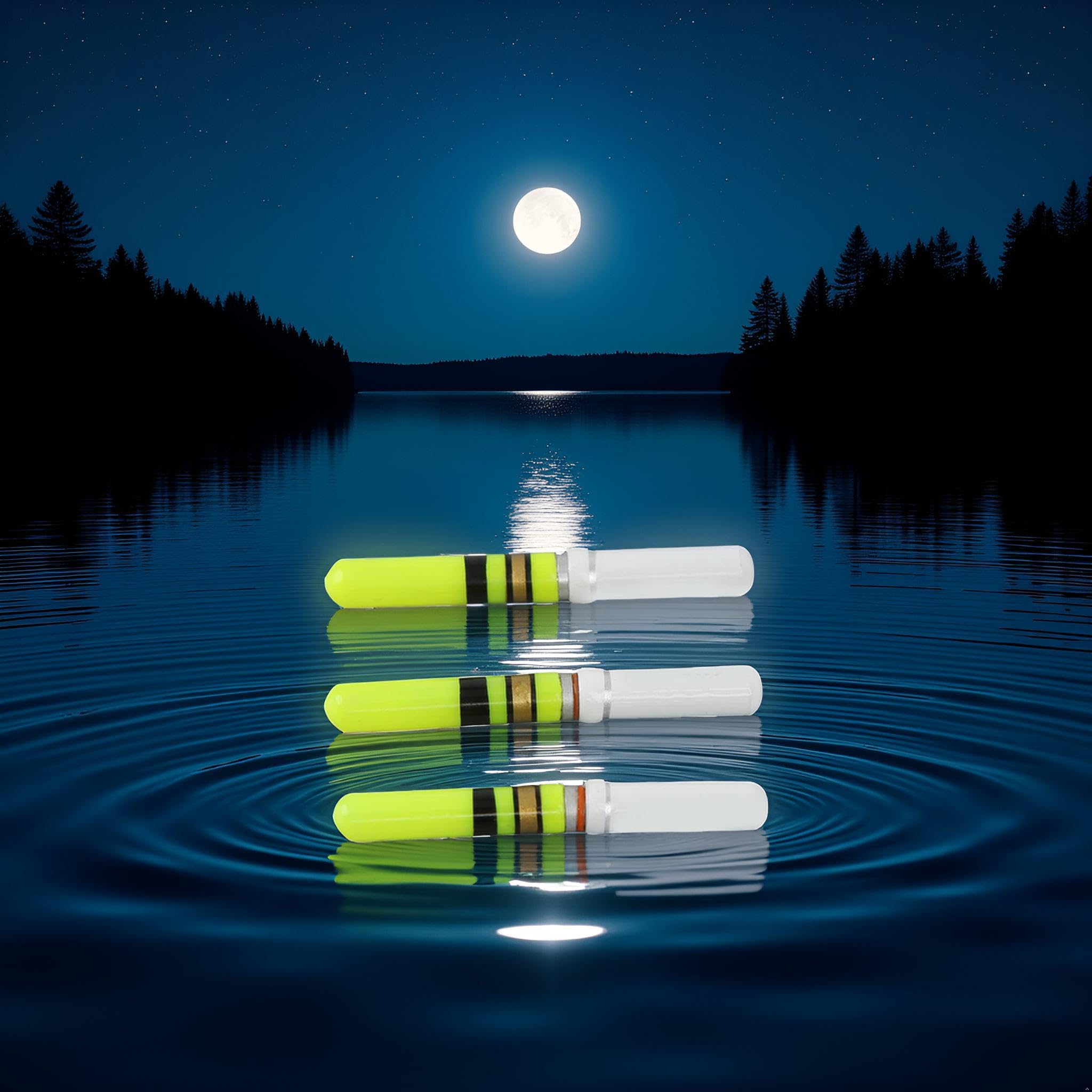 3 Szt. Nocne Wędkowanie LED Float Luminous świecące Float Tail LED Light Stick Narzędzia Fishing Bobbers Floats