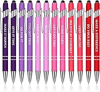Vista 19 de Zonon - Paquete de 12 bolígrafos con frases motivacionales para escuela y oficina, punta fina, escritura uniforme, citas divertidas para regalar a