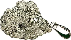 Colar Com Pingente De Pedra Pirita Natural Ajustável Amuleto Prosperidade