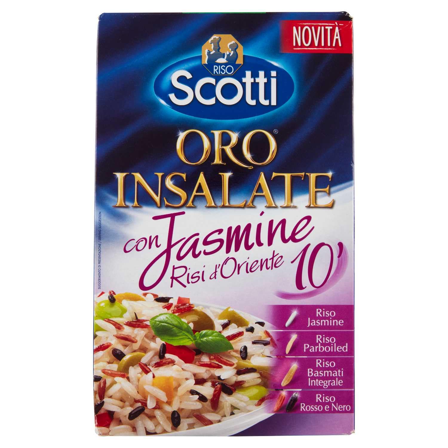 Riso Scotti Oro Insalate Con Jasmine, Risi D'Oriente - Ensaladas de arroz con jazmín, Risi d'Oriente 12 x 800 g + polpa italiana gourmet 400 g