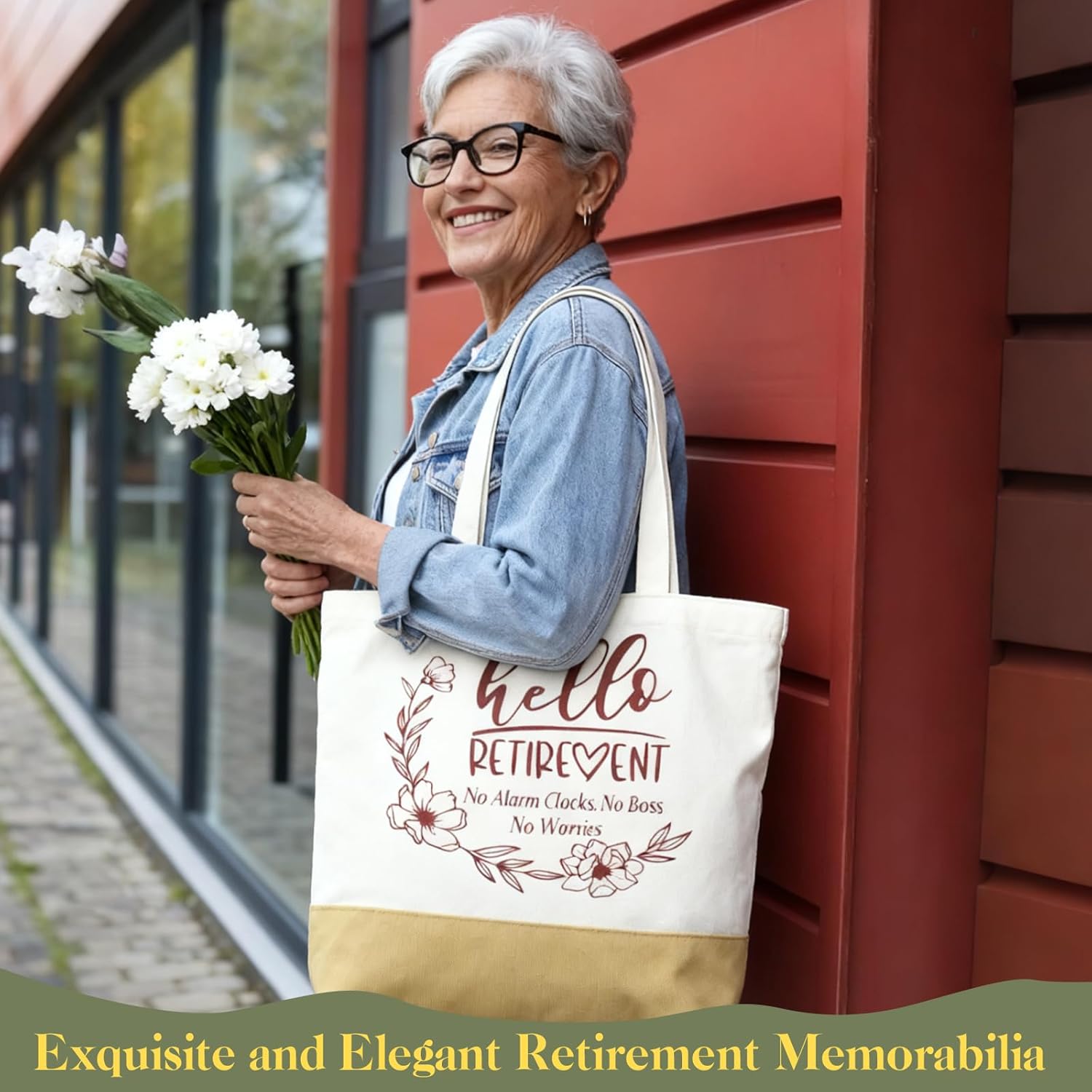 Retirement Gift for Woman 2025, Elegant Retirement Gift Set for Women Coworker Teacher Nurse Boss, Retired Gifts with Embroidered Journal, Stainless Steel Tumbler, Tote Bag - Image 7