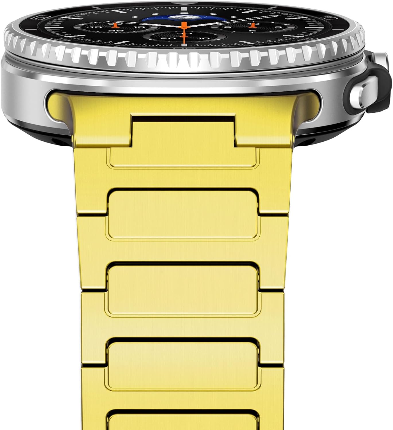 NewWays Grade 2 Titanium Link Bracelet for Samsung Galaxy Watch8/ 8 Classic Band for Men