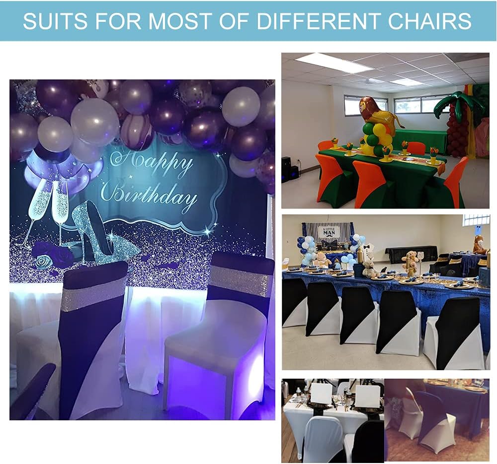 Chair Cap Covers Chair Hood Sash Chair Hat Bands(Dark Blue, 20pcs)