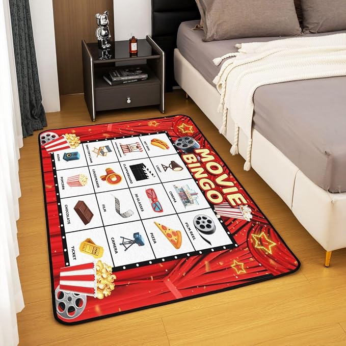 Alfombra temática vintage 3x5 para sala y cuarto miniatura 4