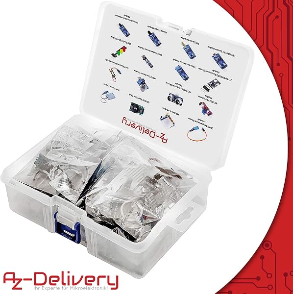 AZDelivery 5 x Kit 16 in 1 - Kit di accessori compatibile con Arduino e Raspberry Pi incluso un E-Book! - 3