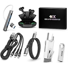 6-in-1 Laptop Accessory Bundle with USB-C Hub and Bluetooth Earbuds