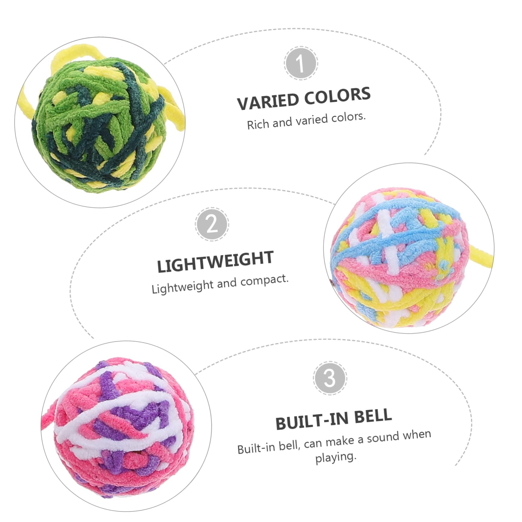 POPETPOP 24pièces Boules De Colorées avec Clochette Jouets Interactifs pour Chats pour Jeu De Votre Animal