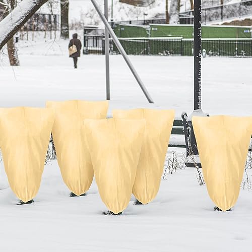 Geosar 20 fundas para plantas, protección contra la congelación, 47 x 72 pulgadas, tela contra heladas, protección contra heladas, manta de invierno