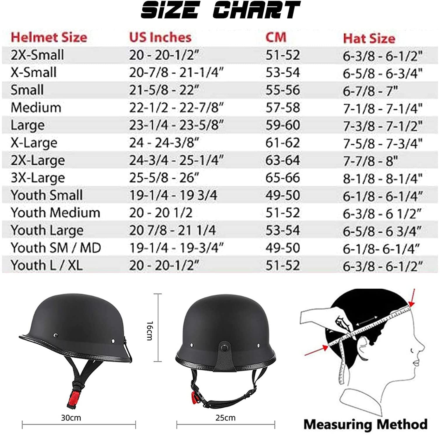 Retro Alemán Estilo Moto Casco ECE Homologado Moto Jet Medio Casco, Retro, de Media Cara, para Bicicleta Casco para Scooter de Verano, Motocicleta, Bicicleta para Hombres y Mujeres