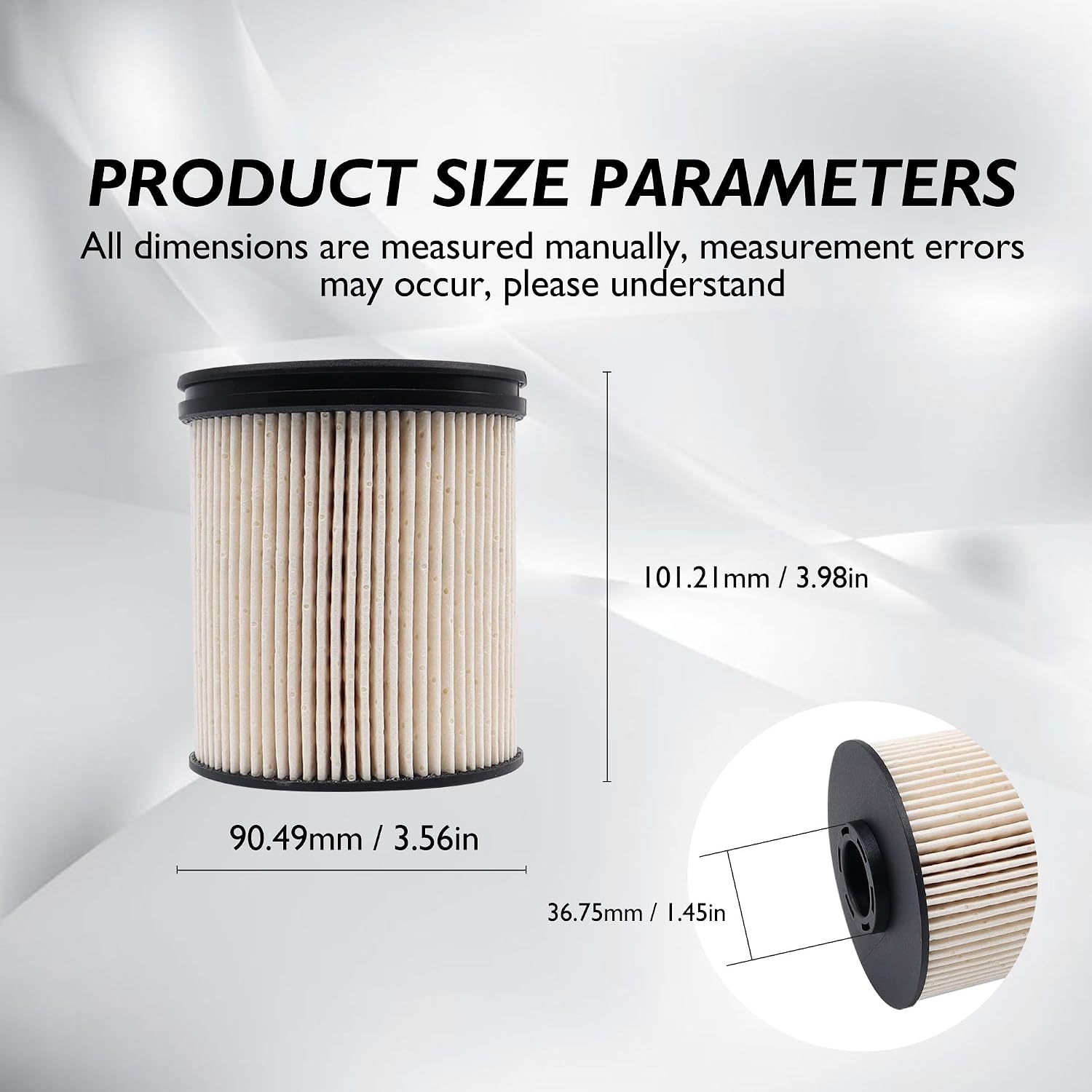 TP1015 Fuel Filter for 6.6L Duramax Diesel Compatible with 2017 2018 2019 2020 2021 Chevy Silverado/GMC Sierra 2500HD 3500HD 2014-2019 Chevy Cruze # 22937279 23456595 23304096 49243 PU9012Z