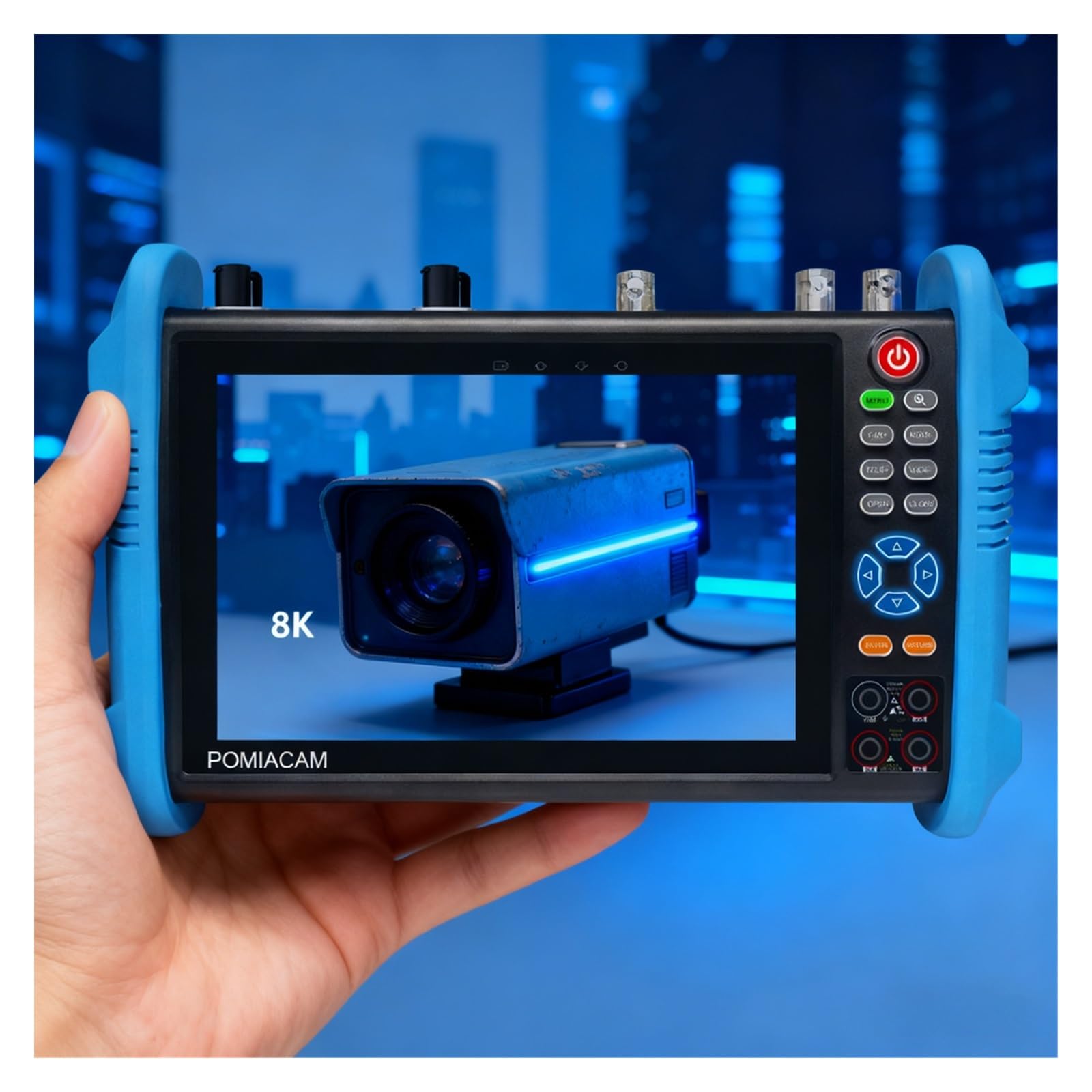 CCTV Tester, Tester IP Analogico TVI CVI AHD CCTV 8K H.265 90W PoE++ Ingresso E Uscita HDMI, VGA Porte Gigabit Doppie Porta SFP Test Cavo UTP