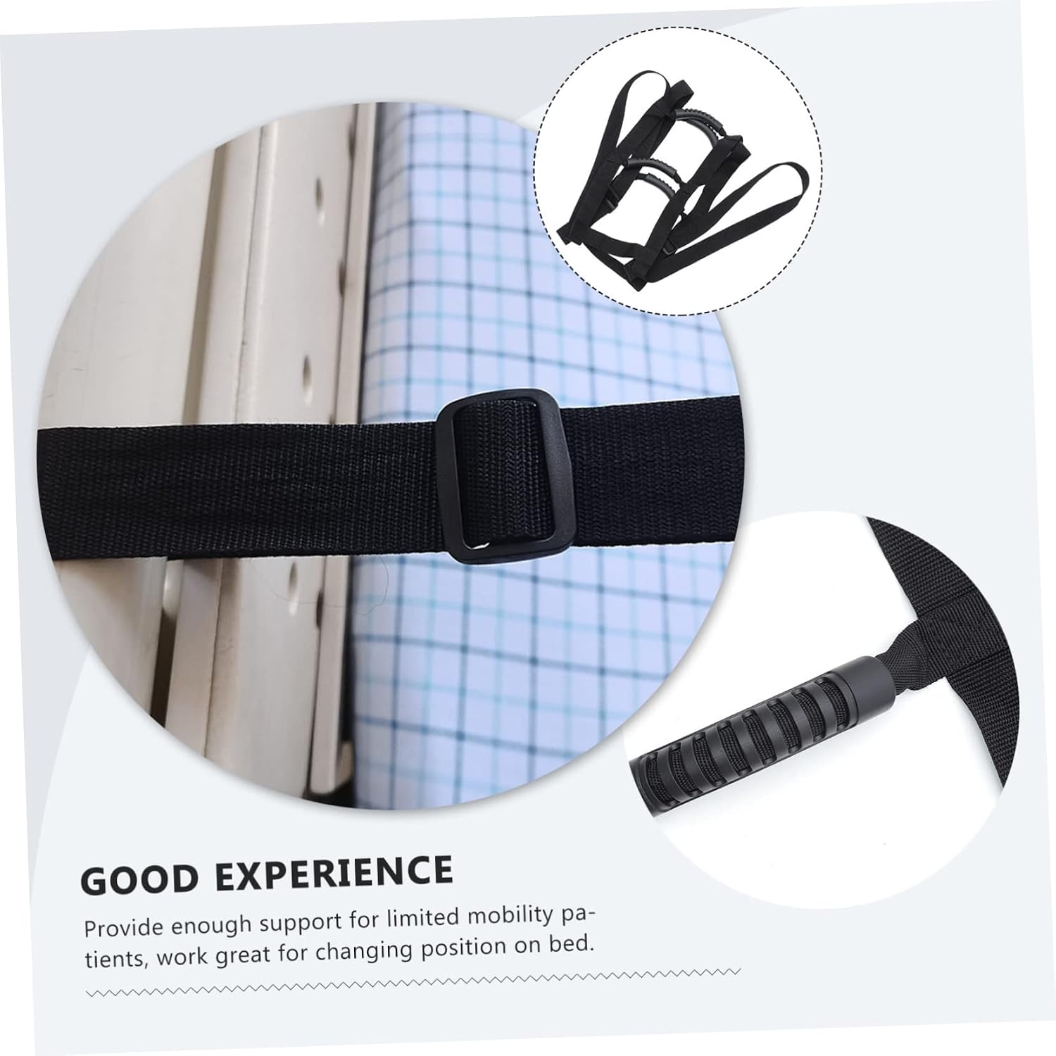 Bed Ladder Assist Strap for Elderly Patients and Pregnant Women Multi-Handle Pull up Device for Safe Transfers from Bed Easy to Use for Seniors and Disabled
