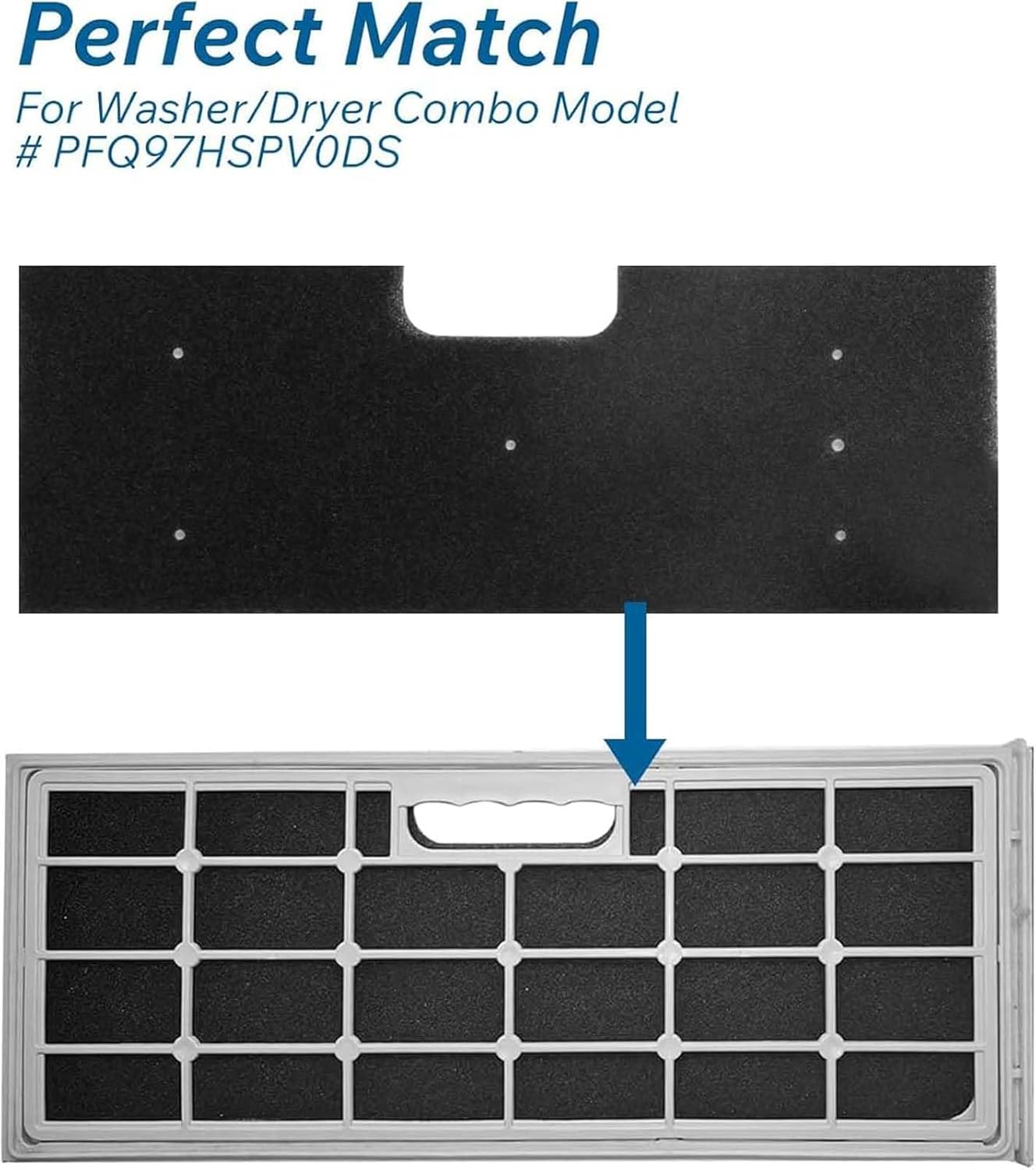 2 Pack Rubber Foam Seal Strips for Ge Washer Dryer Combos - Lint Filter Repair - Prevents Lint Buildup on Ultrafast Profile Combo Dryer Parts Accessories
