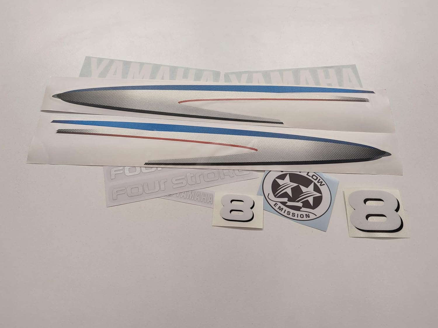 411 Decals Aftermarket Replacement for Yamaha 8 Four Stroke (2002-2006) Outboard Decal Sticker Set