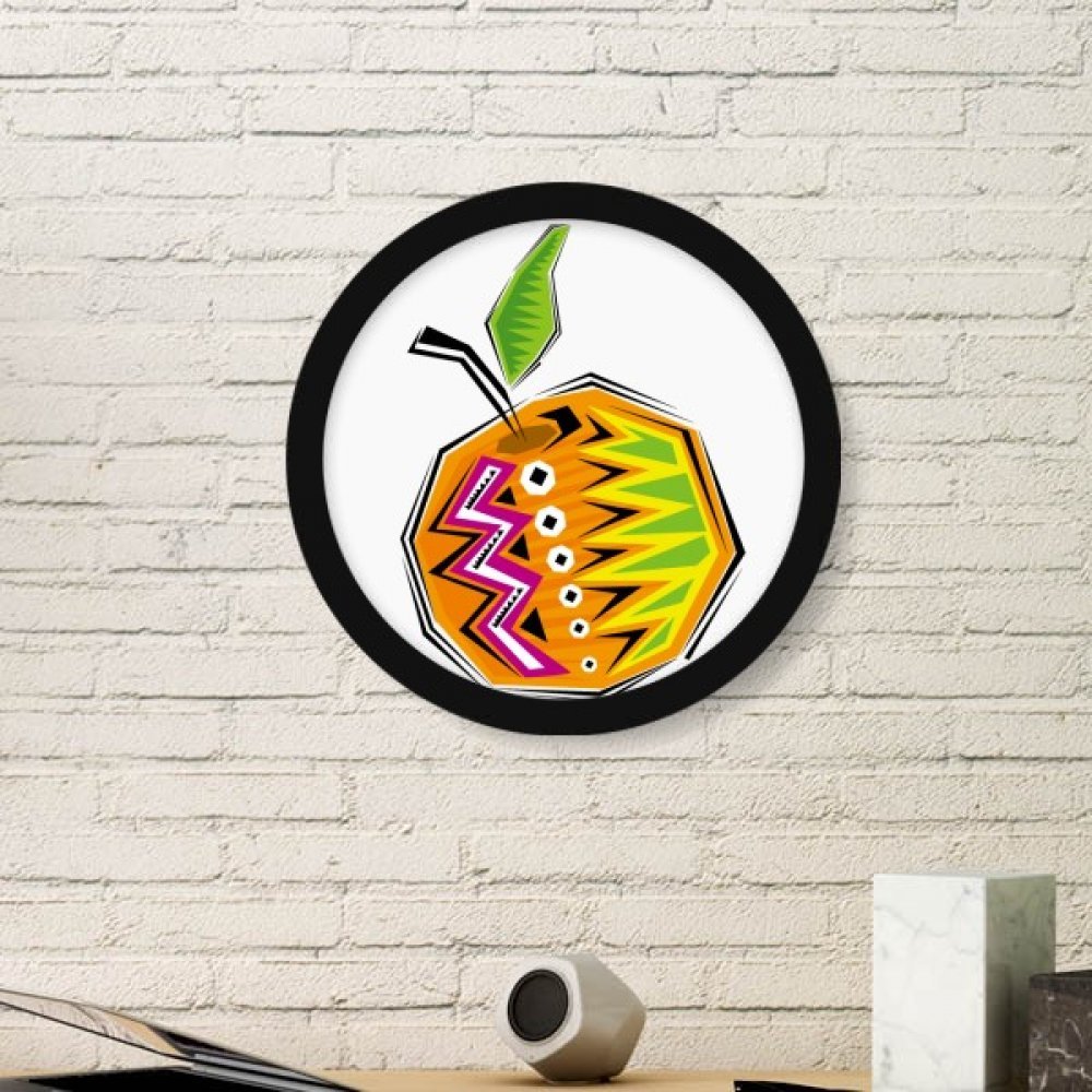Stickers Muraux Cadre Noir DIYthinker pour Réveiller un Mur Blanc Image Ronde Jaune
