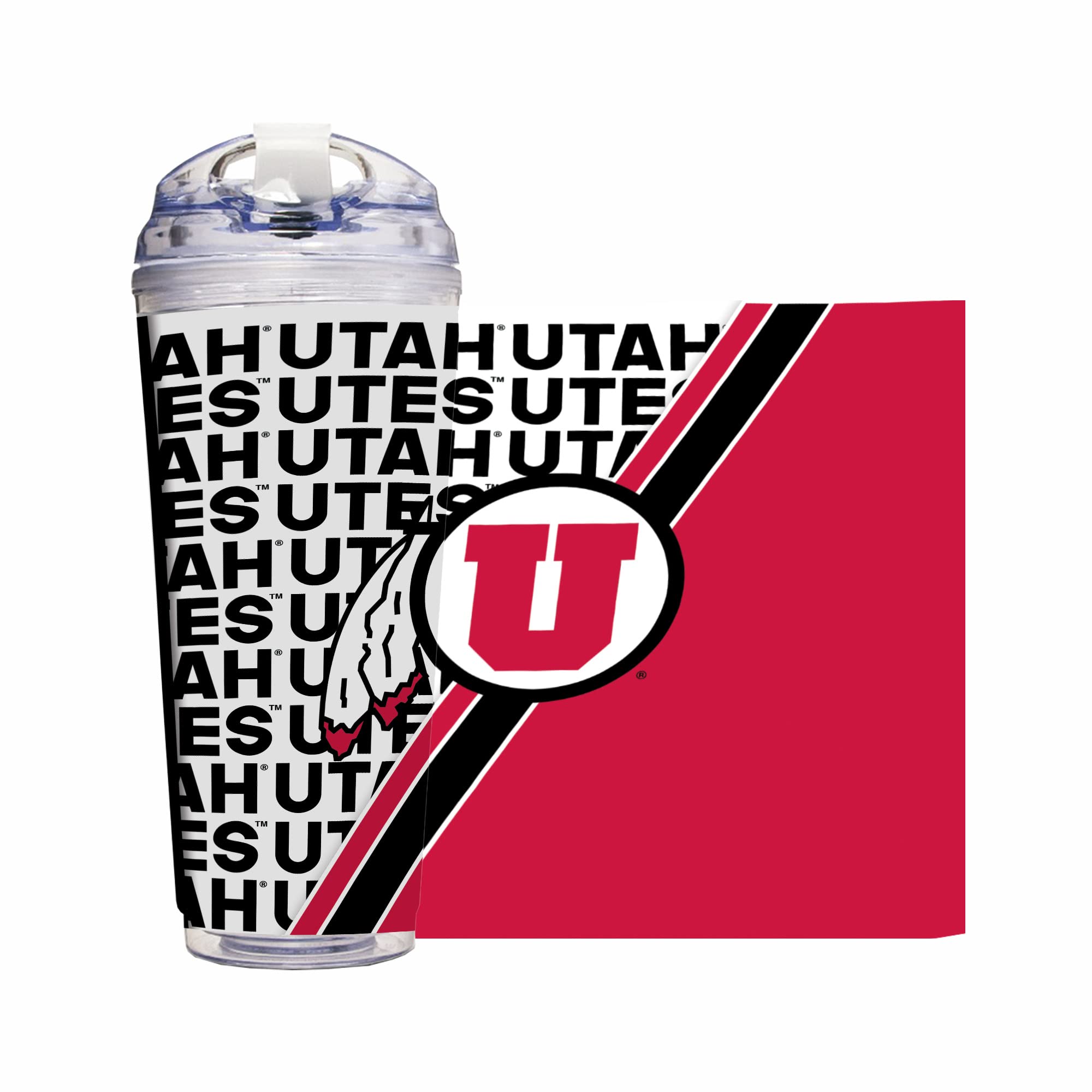 Gobelet acrylique étanche Rico Industries Utah Utes fini les fuites de boissons 710ml