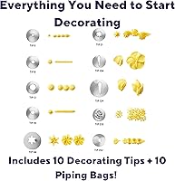 Vista 3 de Wilton Beginning Buttercream Conjunto de Decoración, Kit de Decoración de Pasteles de 20 Piezas