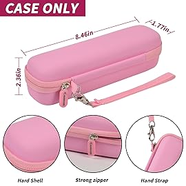 Toothbrush Travel Hard Case Compatible with Oral-B Pro 1000, 2000, 3000, 3500, 1500/ for Philips Sonicare ProtectiveClean 4100 5100 Electric Toothbrush with Mesh Pocket&Carabiner - Pink (Bag Only)