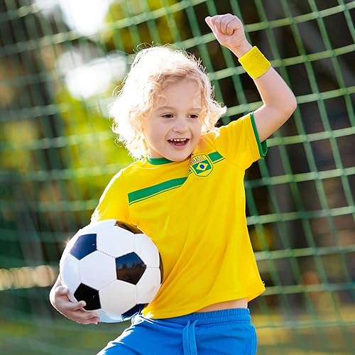 Miniatura 7 de 12 pares de pulseras para niños, coloridas bandas deportivas para el sudor, atléticas, baloncesto, fútbol, fiestas, regalos para niños, actividades