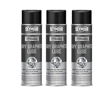 Tool-Crib Dry Graphite Lubricant, 14 oz Aerosol 3-Pack Industrial-Grade Dry Lube for Metal, Hinges & Locks Part Number 620-1506
