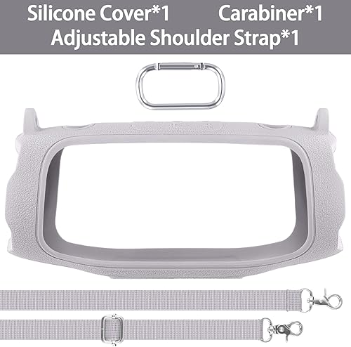 Miniatura 83 de Funda de silicona compatible con JBL Charge 5 portátil impermeable Bluetooth altavoz (funda de silicona negra) Negro cubierta,azul