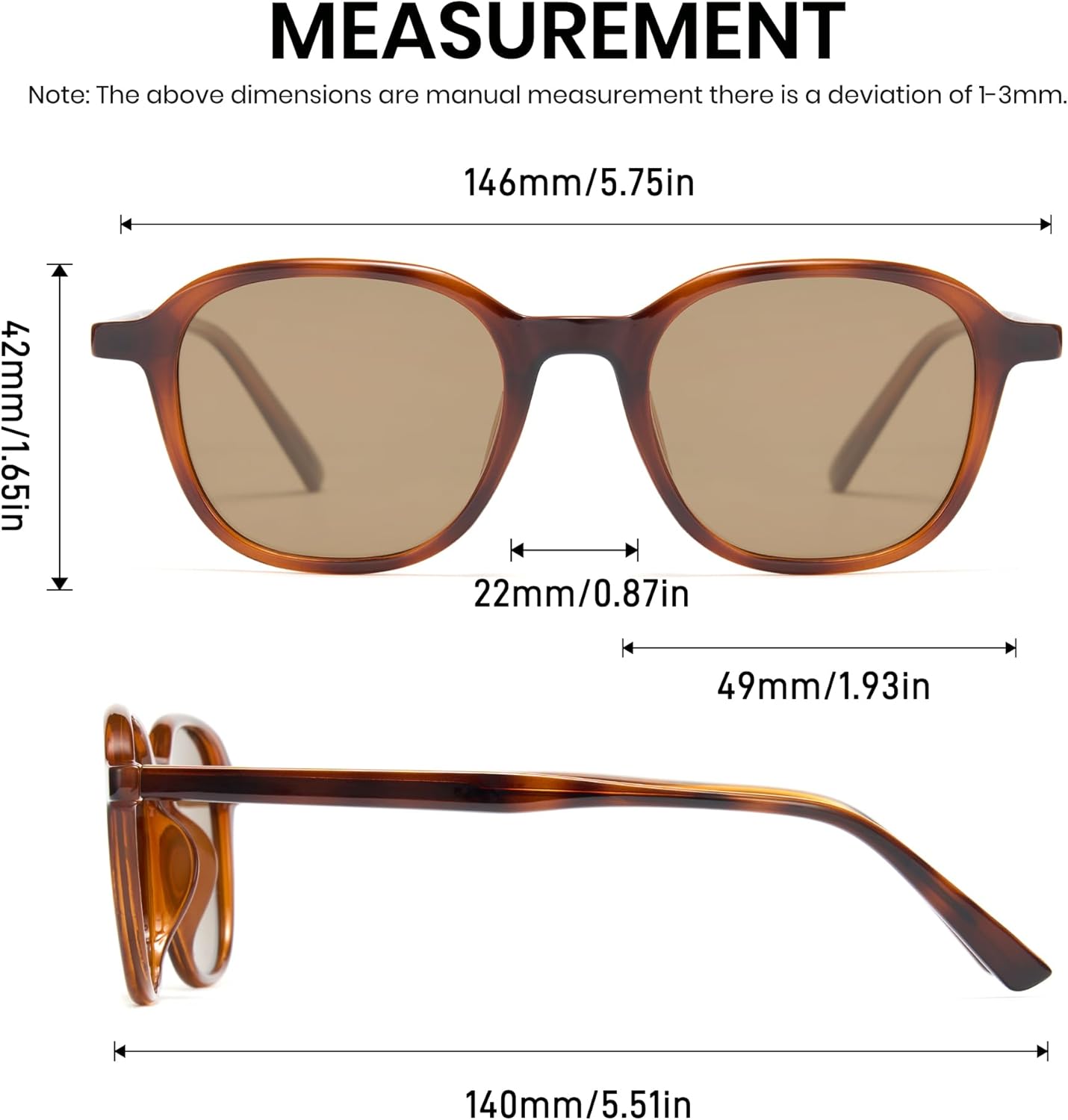 Cyxus Polarized Sunglasses for Men Women Trendy Sunglasses UV Protection for Driving Fishing Traveling P1290