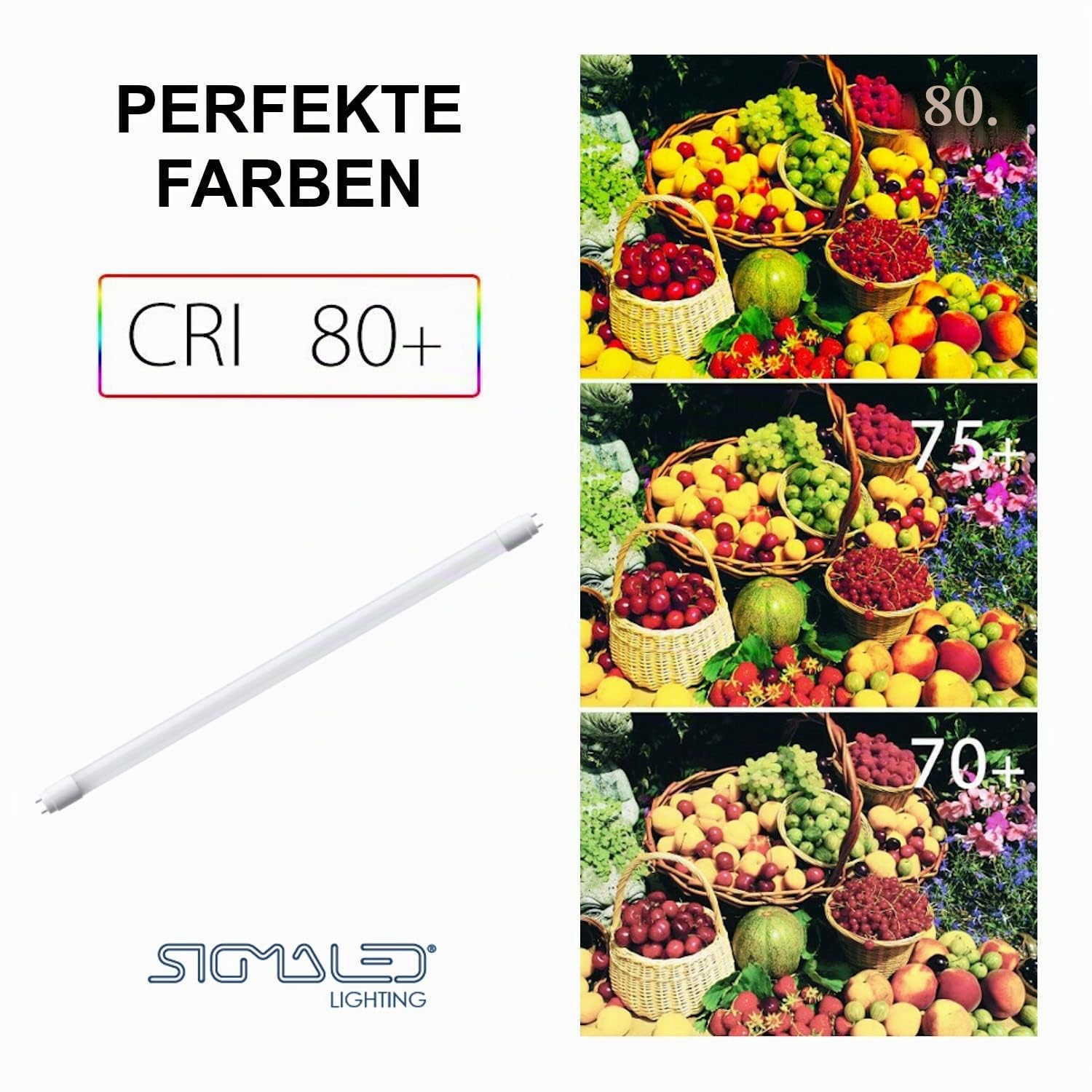 Sigmaled lighting - LED-RÖHRE 120cm 18W T8 G13 - Effizienz 2340 lm (130 lm/W) - Kaltweißes Licht 6000K - Ersetzt 36W Neon - Abstrahlwinkel 300° - Starter-LED inklusive - 10er-PACK