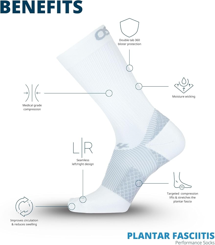 OS1st Plantar Fasciitis Socks FS4 - Arch Support Merino Wool Socks For Foot Pain Relief - View #5