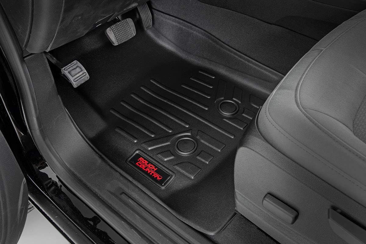 Rough Country Floor Mats for 15-22 Chevy Colorado/GMC Canyon| Crew Cab - M-21513 , Black