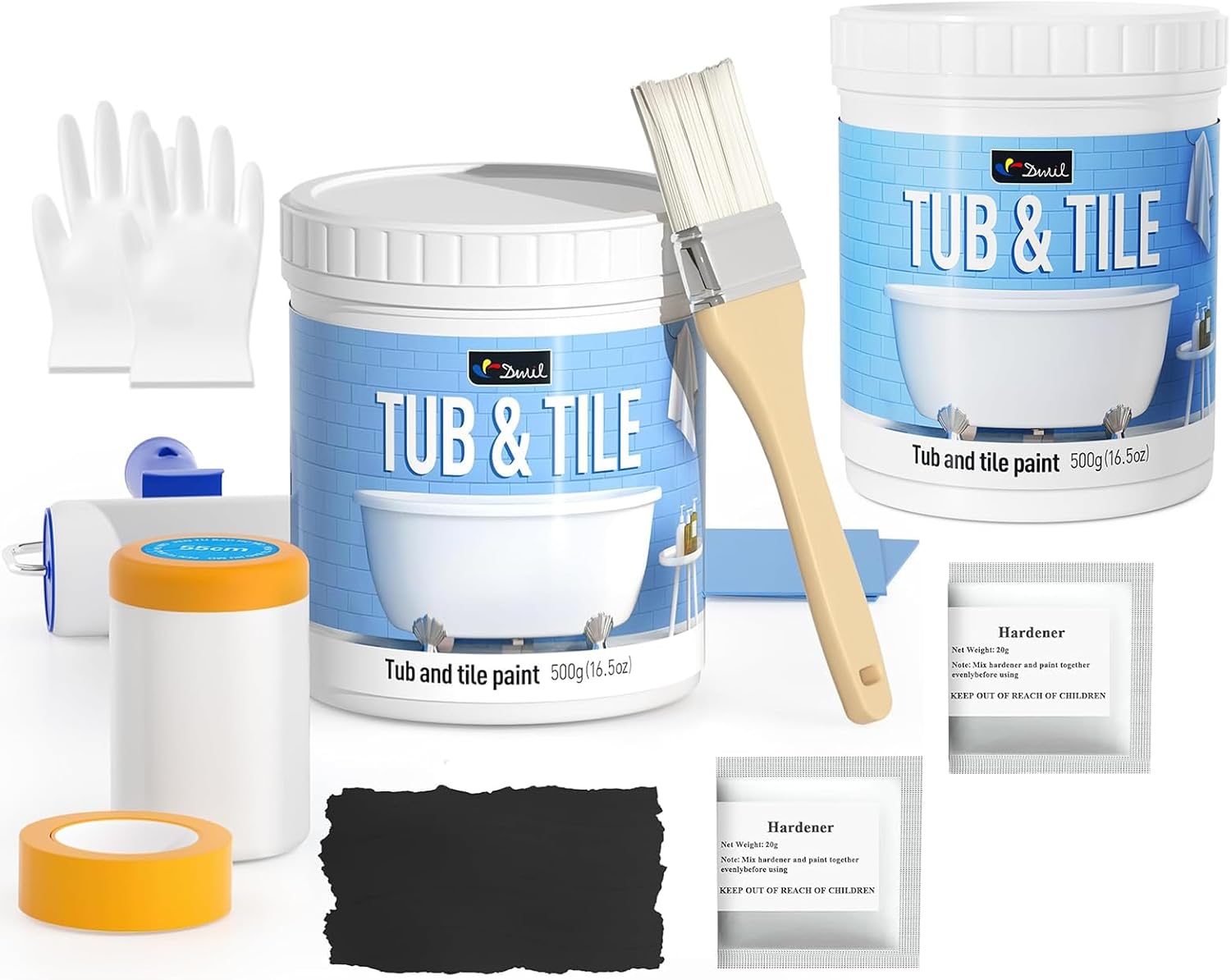 DWIL Tub And Tile Refinishing Kit,Tub Refinishing Kit Black Bathtub - View #5