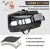 Vista 2 de TORIBIO Telescope Case Bag, Padded Storage Bag and Carrying Case for Astronomical Telescope, Telescope Travel Bag with Pockets & Buckled Straps to