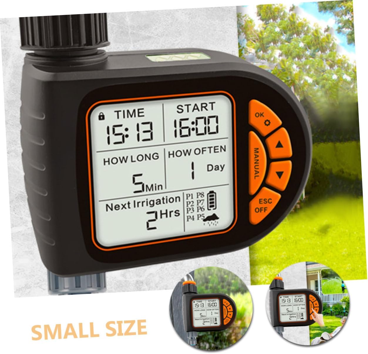 VICASKY Automatic Digital Watering Timer LCD Display Programmable Irrigation Control for Gardens and Balconies Efficient Water No Battery Included
