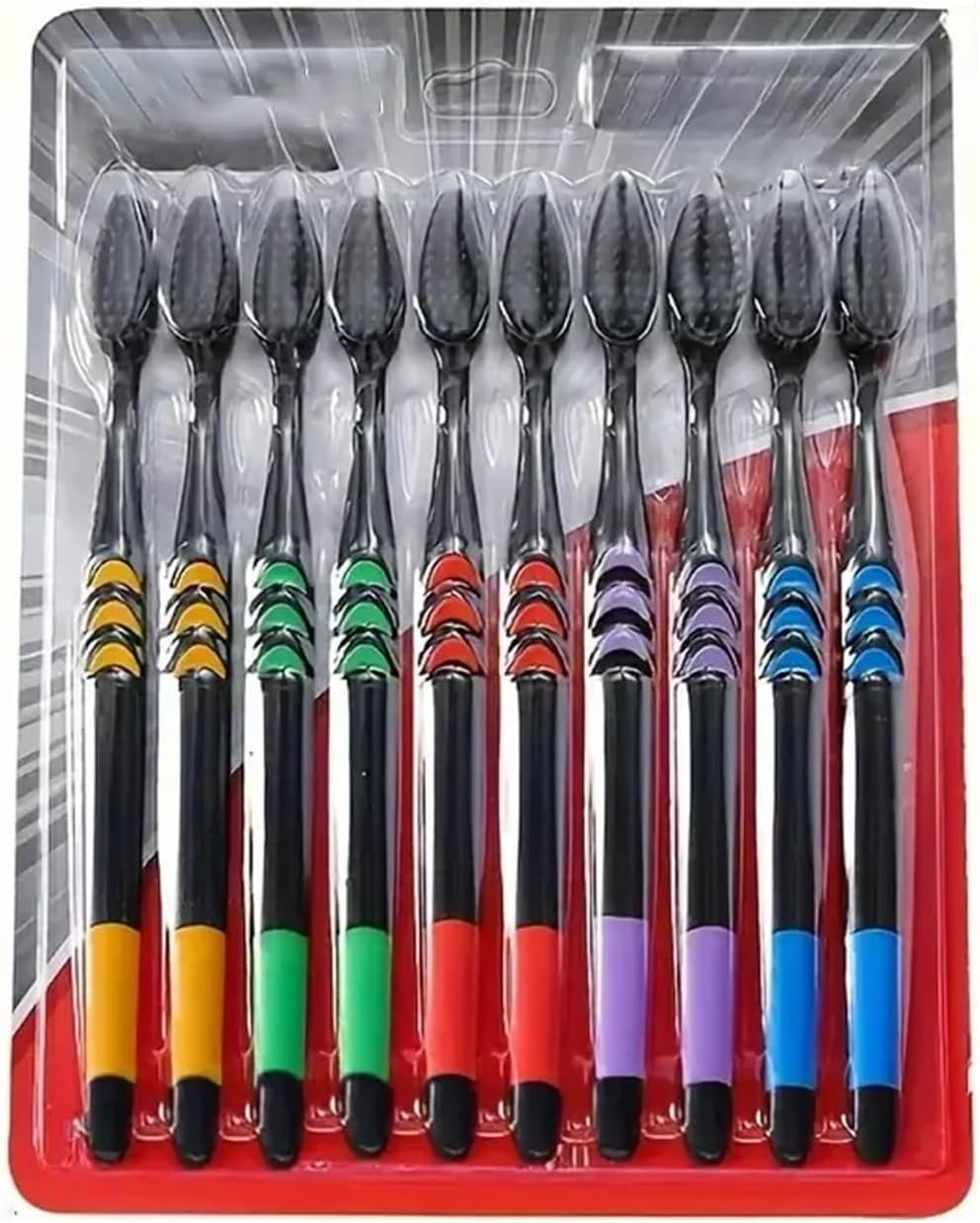 20 Adult Soft-Bristle Toothbrushes Bristles for Deep Cleaning and Carbonated Tooth Care